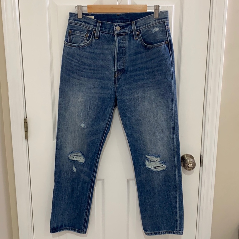 Levi's Blue Distressed Women Jeans